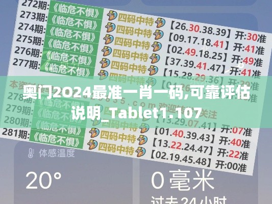 奥门2O24最准一肖一码,可靠评估说明_Tablet1.107