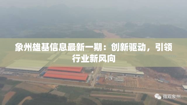 象州雄基信息最新一期:创新驱动,引领行业新风向