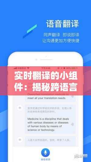 实时翻译的小组件:揭秘跨语言沟通的得力助手