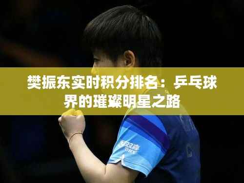 樊振东实时积分排名：乒乓球界的璀璨明星之路