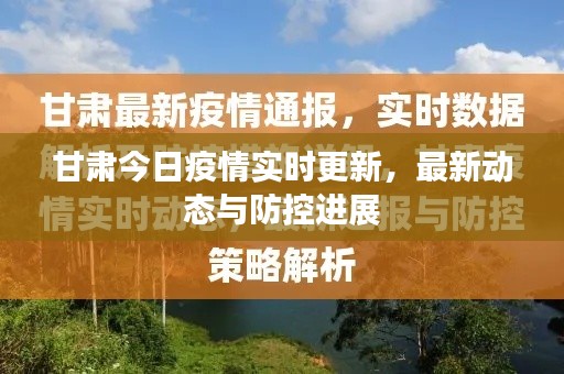 甘肃今日疫情实时更新,最新动态与防控进展